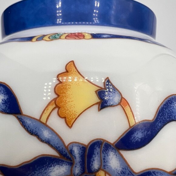 Bernardaud Limoges "Borghese" Porcelain Vase Hand-Painted Floral & Fruit Design - Picture 9 of 16